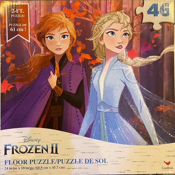 Frozen II Floor Puzzle 24 in x 18 in (46 pieces) NIB Elsa and Anna - Picture 1 of 6